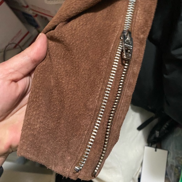 Blank NYC suede moto jacket chocolate truffle NWT Small - Picture 6 of 8